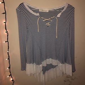 Vintage Havana blue & white striped long sleeve